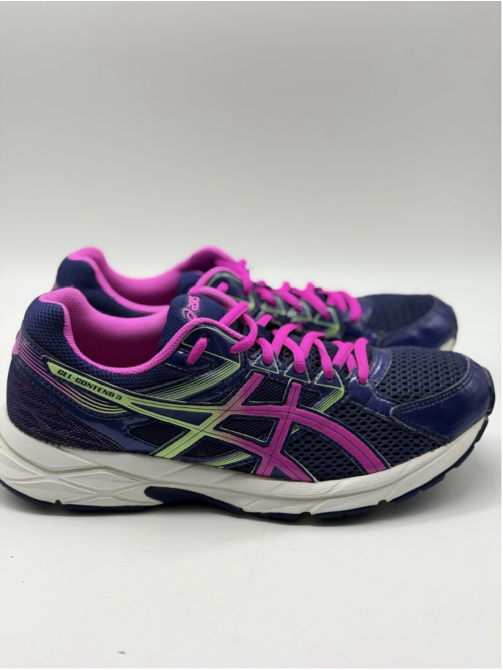 ASICS Gel Contend 3 Womens Running Shoes Blue Pink Athletic Sneakers 8.5 - Picture 3 of 10